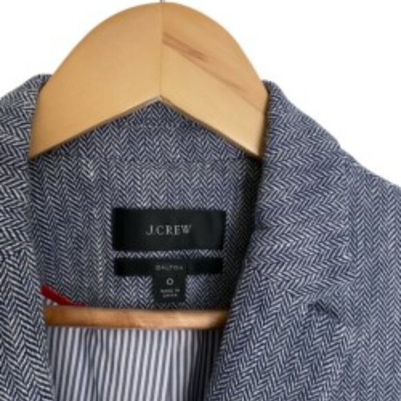 J. Crew Dalton Herringbone Blazer 0 - Picture 2 of 3